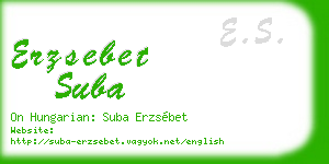 erzsebet suba business card