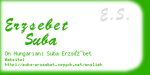 erzsebet suba business card